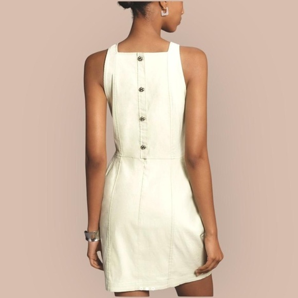 Anthropologie Dresses & Skirts - NEW Anthropologie maeve volume hip mini green linen blend dress plus 3X